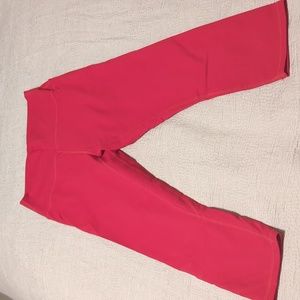 Red Zyia Cropped Leggings